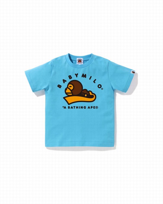 Blue Bape Milo Sleep Kids' T Shirts | ZA-30785