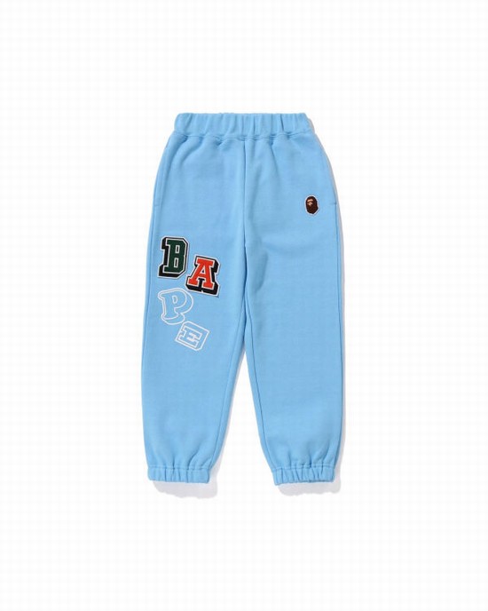 Blue Bape Multi Fonts Kids' Sweatpants | ZA-75416