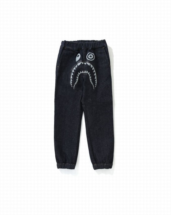 Blue Bape Shark Denim Kids' Jogger | ZA-63582