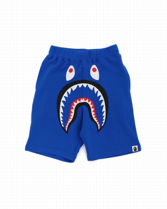 Blue Bape Shark Kids' Shorts | ZA-20934