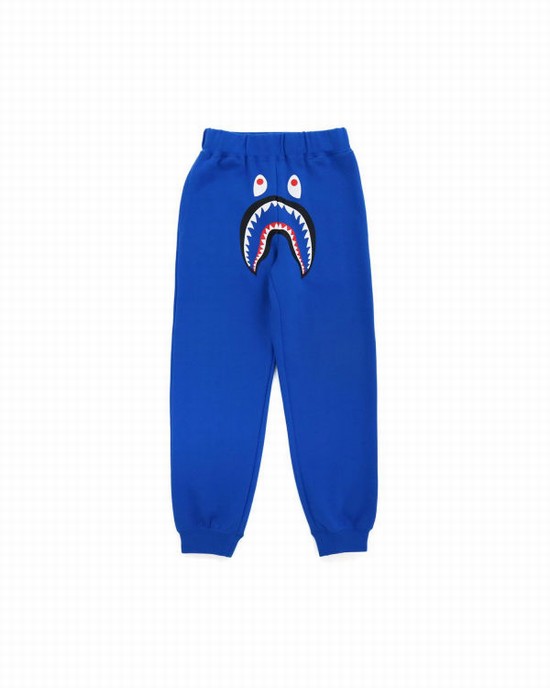 Blue Bape Shark Slim Kids' Sweatpants | ZA-86294