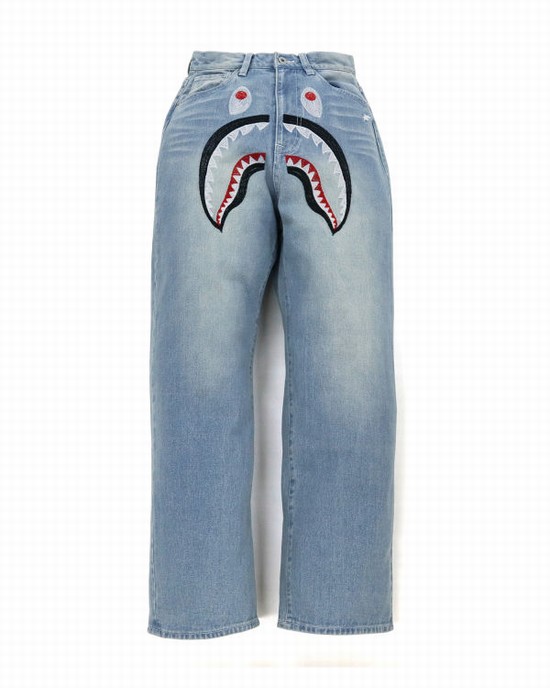 Blue Bape Shark Women's Jeans | ZA-75219