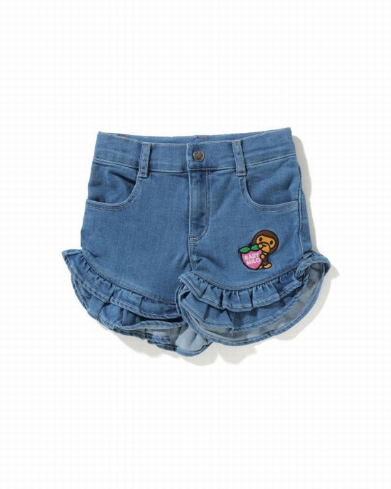 Blue Bape Strawberry Milo Frill Kids' Shorts | ZA-40537