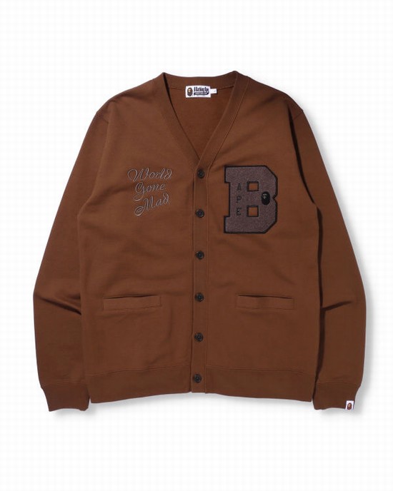 Brown Bape Ape Head Men's Knitwear | ZA-07264