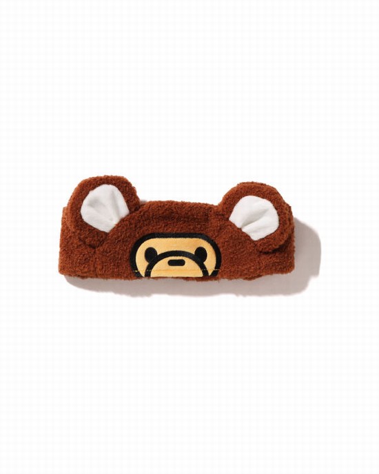 Brown Bape Milo Bear Ear Boa Kids' Hair Accessories | ZA-39426