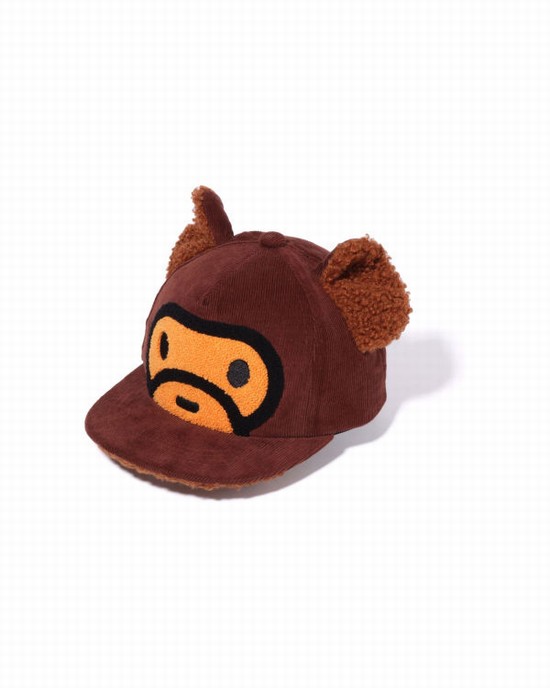 Brown Bape Milo Bear Ear Kids' Caps | ZA-42537