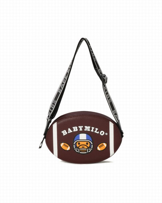 Brown Bape Milo Football Kids' Shoulder Bags | ZA-23567