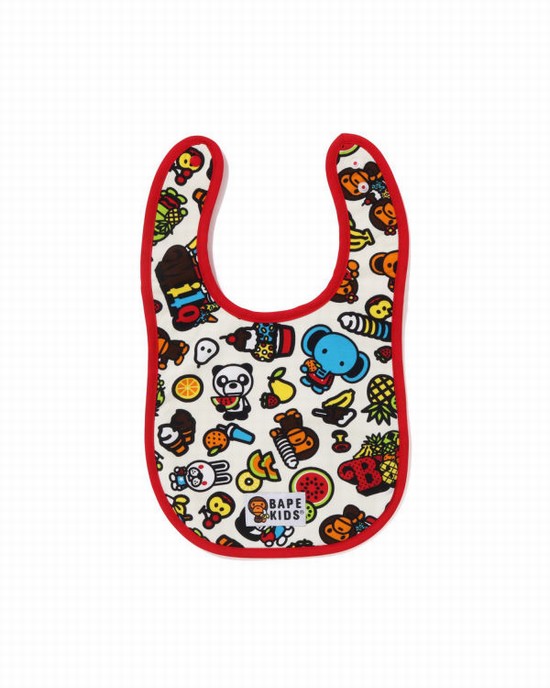 Cream Bape Milo Mixed Fruit Kids' Bib | ZA-51308