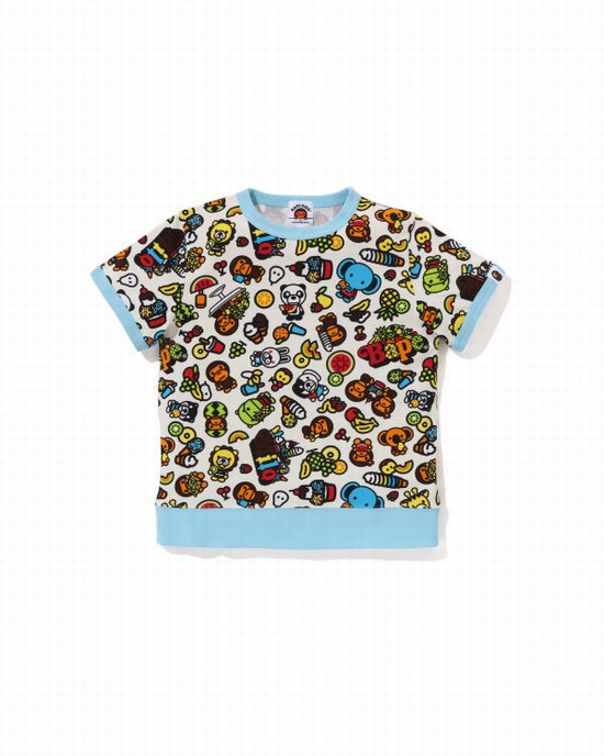 Cream Bape Milo Mixed Fruit Rib Kids' T Shirts | ZA-70164