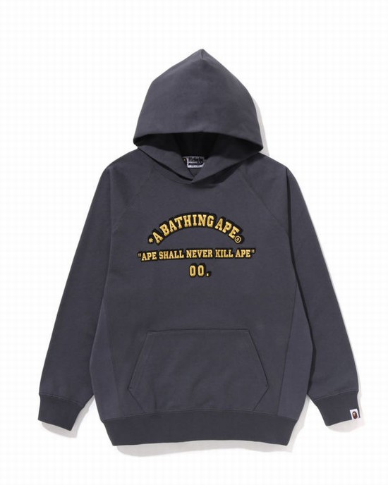 Dark Grey Bape A Bathing Ape Oversized Pullover Women's Hoodie | ZA-67108