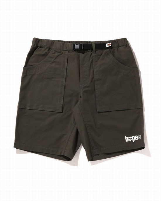 Dark Khaki Bape Climbing Men's Shorts | ZA-96470