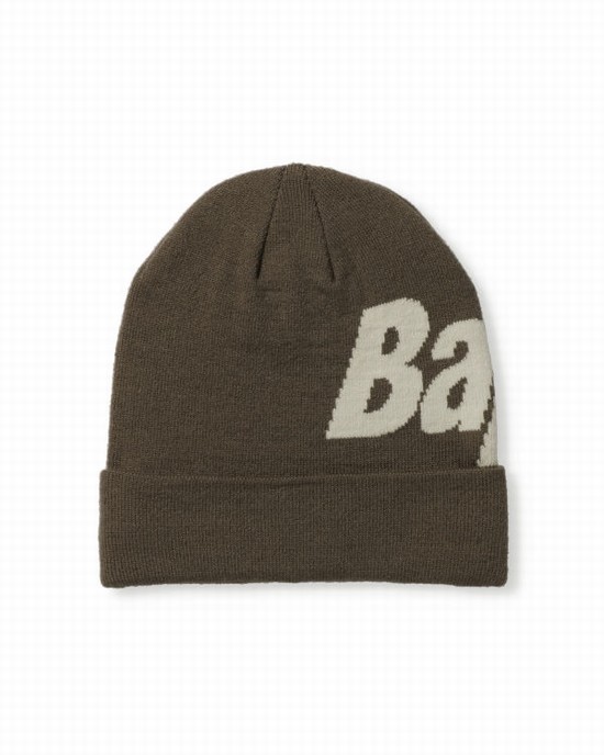 Dark Khaki Bape Knit Men's Caps | ZA-27514