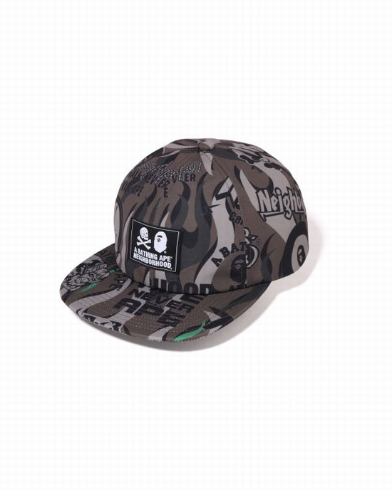 Dark Khaki Bape X NBHD Men's Caps | ZA-61902