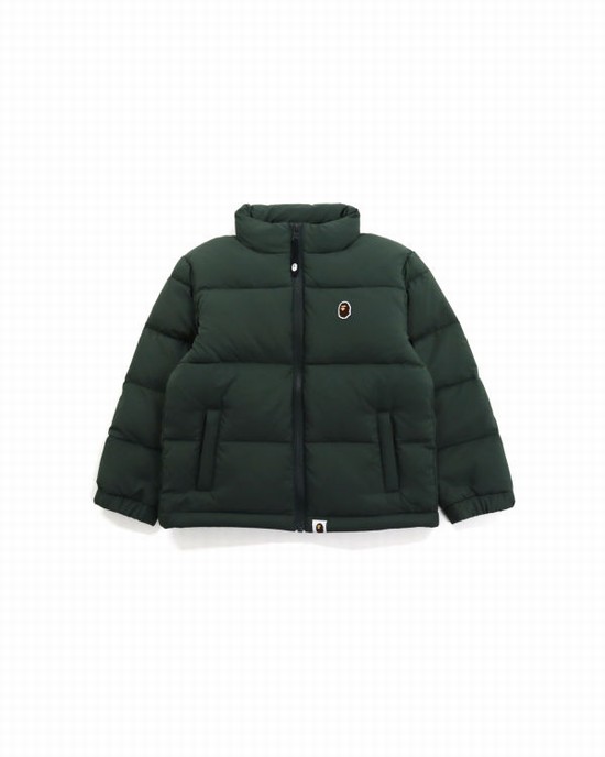 Deep Green Bape One Point Kids' Down Jackets | ZA-98457