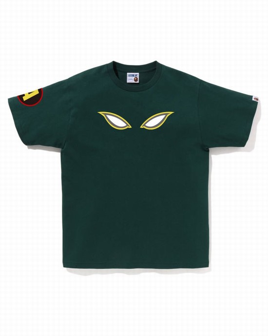 Deep Green Bape Shadow Men's T Shirts | ZA-57169