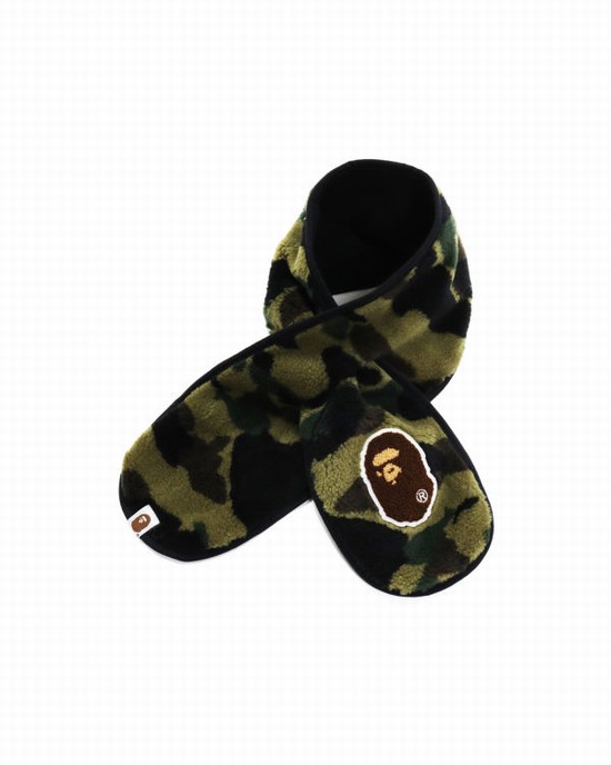 Green Bape 1st Camo BOA Ape Head Kids' Scarves | ZA-87491