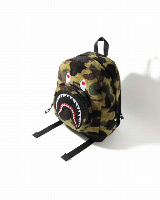 Green Bape 1st Camo Boa Shark Kids' Backpacks | ZA-92570