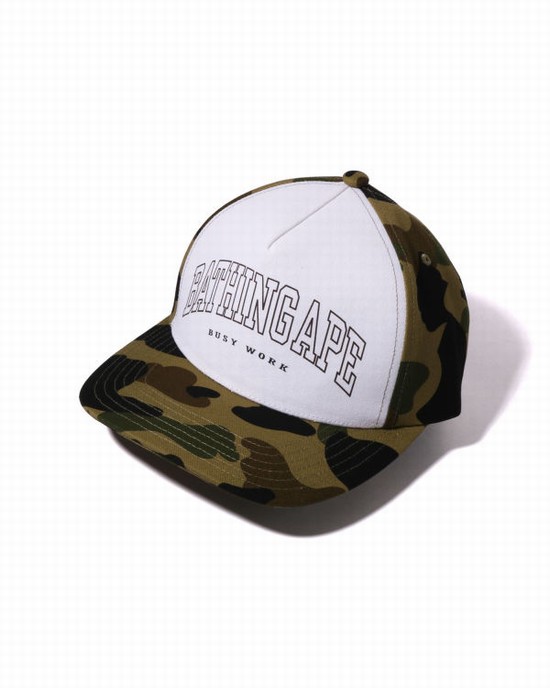 Green Bape 1st Camo Men's Caps | ZA-34671