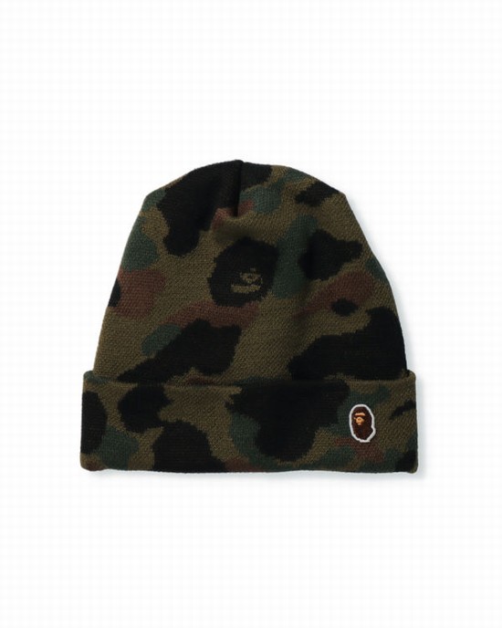 Green Bape 1st Camo Men's Caps | ZA-45619