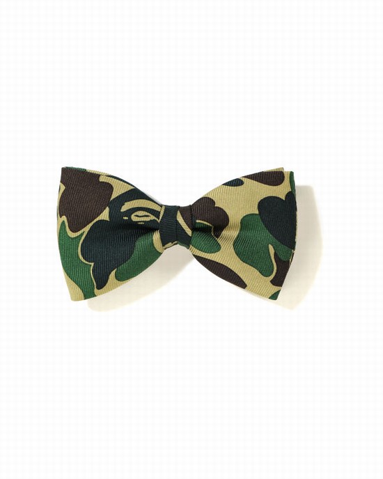 Green Bape ABC Bow Men's Ties | ZA-61492