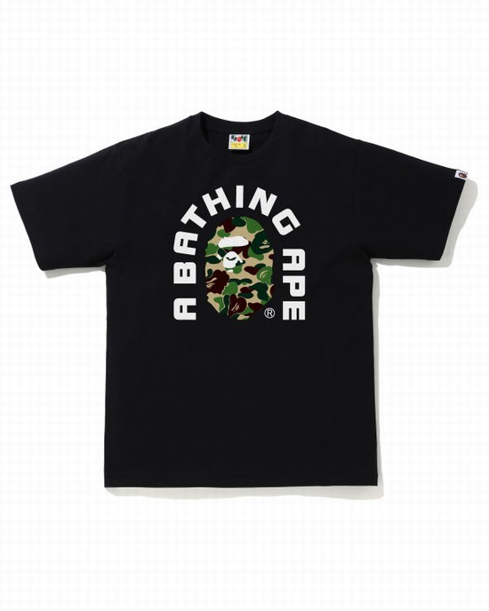 Green Bape ABC Camo College 2020 Men's T Shirts | ZA-38629