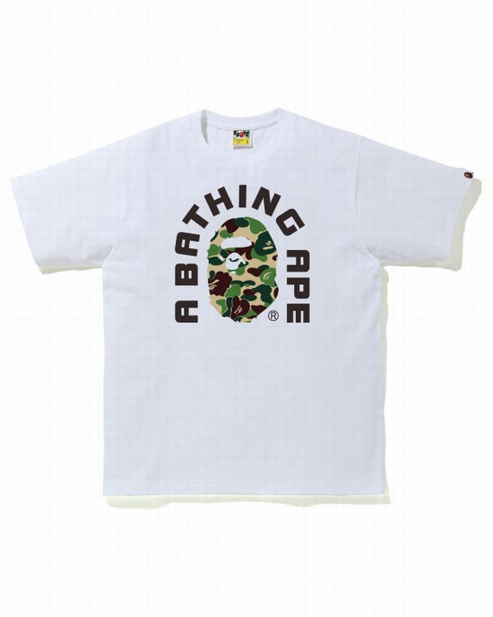 Green Bape ABC Camo College 2020 Men's T Shirts | ZA-79154