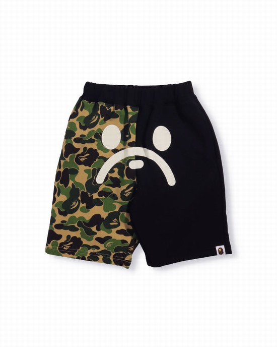 Green Bape ABC Camo Milo Face Kids' Shorts | ZA-32871