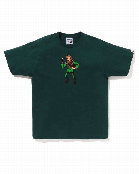 Green Bape Ape Men's T Shirts | ZA-91587