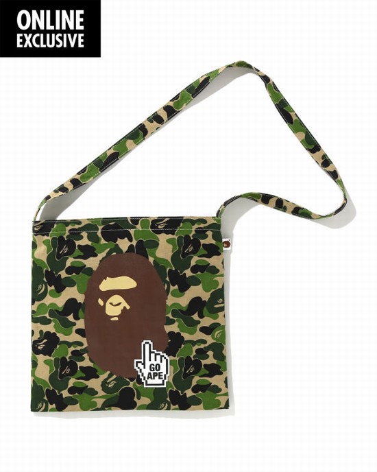 Green Bape BAPEONLINE Sacoche Men's Shoulder Bags | ZA-64201