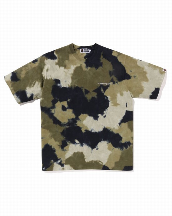 Green Bape Chusen Relaxed Fit Men's T Shirts | ZA-51289