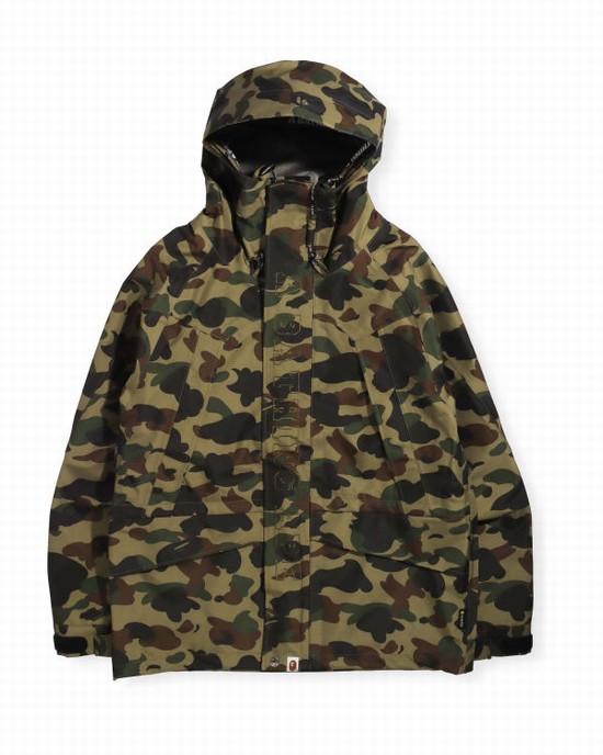 Green Bape Gore-Tex 1st Camo Snowboard Men's Jackets | ZA-68340