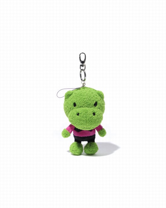 Green Bape Hippo plush Kids' Key Rings | ZA-64291