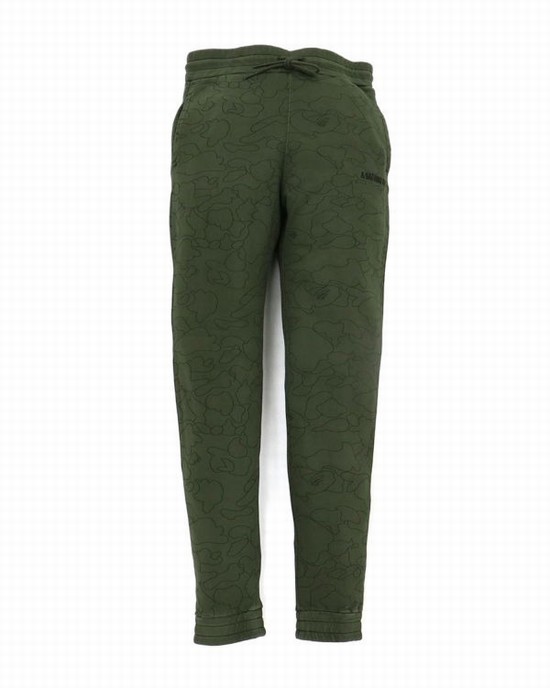 Green Bape Line 1st Camo Washed Slim Men's Pants | ZA-58169