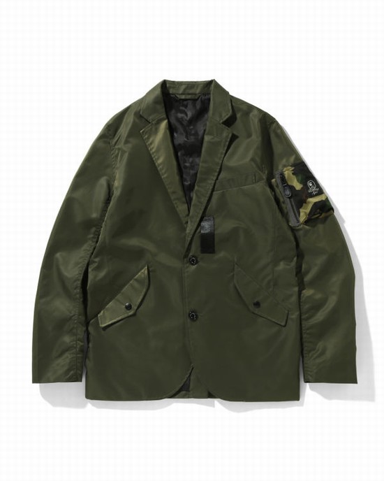 Green Bape Military Tailored Men's Jackets | ZA-75298