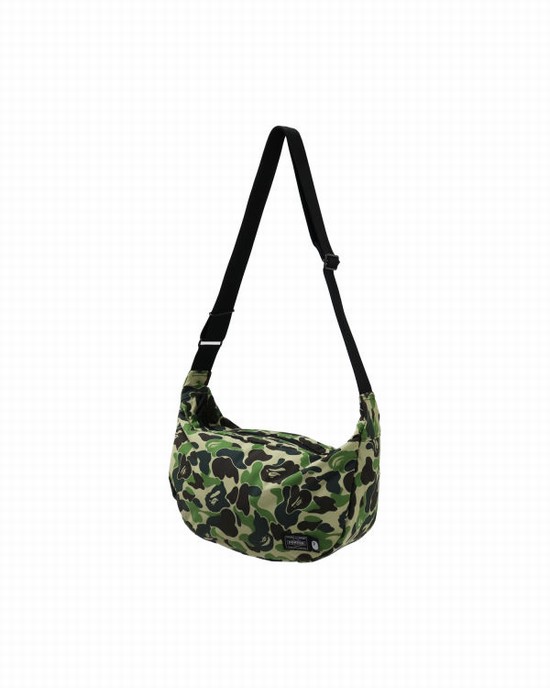 Green Bape Porter ABC Camo Men's Shoulder Bags | ZA-49206