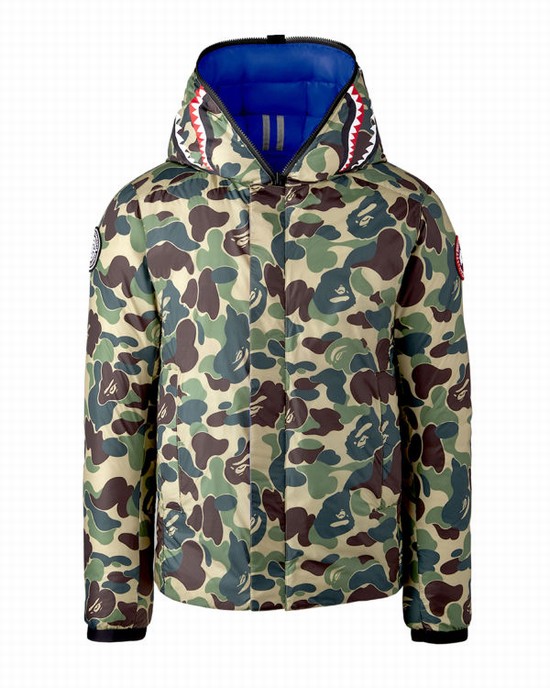 Green Bape X Canada Goose X Concepts ABC Camo Crofton Shark Hooded Light Men's Jackets | ZA-17680