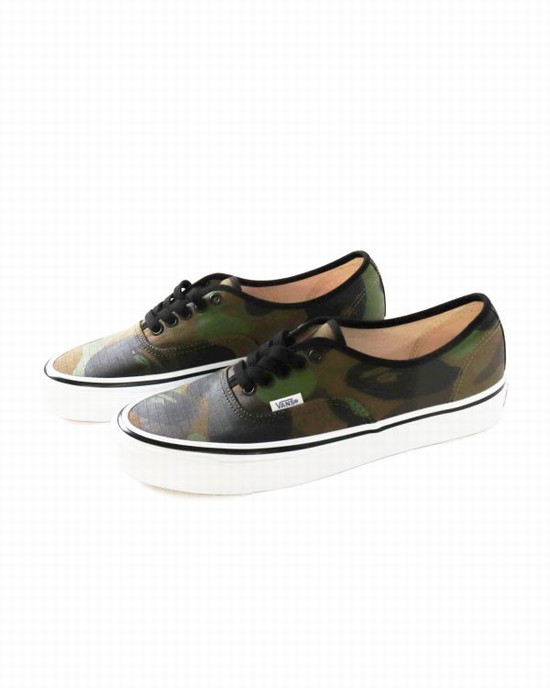 Green Bape X Vans 1st Camo Authentic Men's Sneakers | ZA-51278