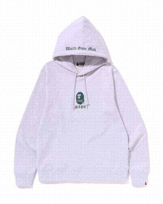 Grey Bape A Bathing Ape Pullover Men's Hoodie | ZA-17053