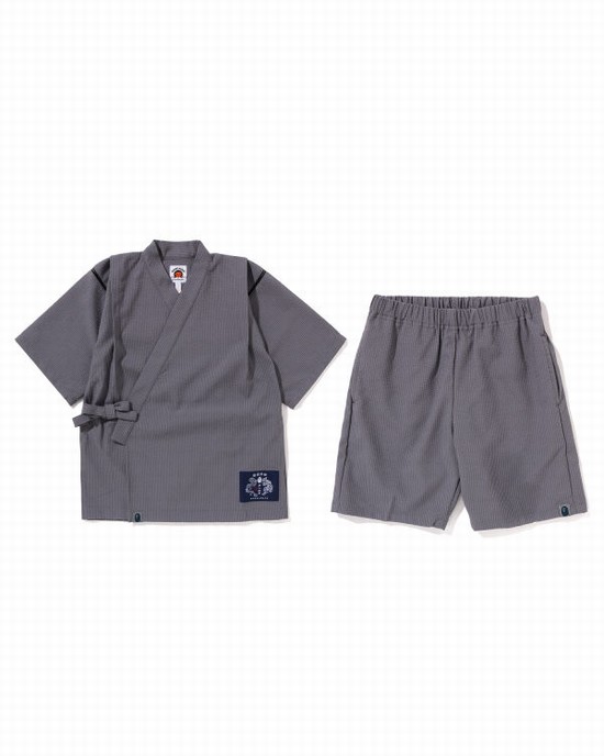 Grey Bape Japan Jinbei Suit Kids' Suit | ZA-24058