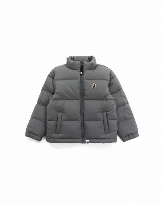 Grey Bape One Point Kids' Down Jackets | ZA-02794