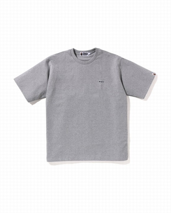 Grey Bape One Point Relaxed Fit Men's T Shirts | ZA-06312