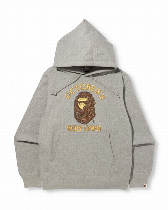 Grey Bape X OVO Pullover Men's Hoodie | ZA-59137