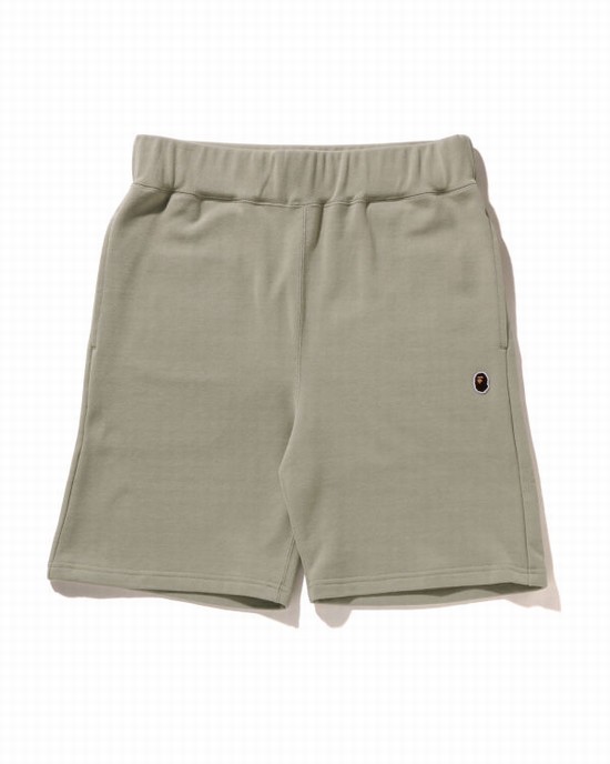 Grey / Brown Bape Ape Head One Point Men's Shorts | ZA-68207