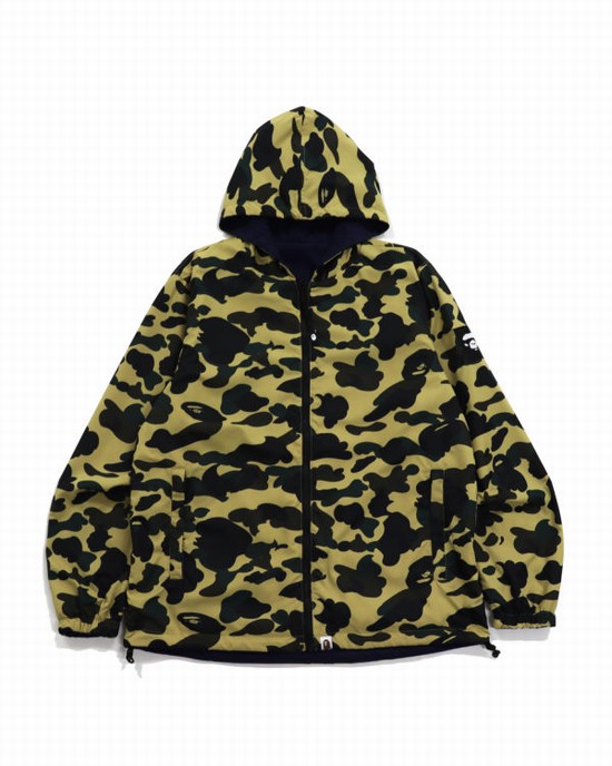 Khaki Bape 1st Camo Reversible Men's Hoodie | ZA-50719