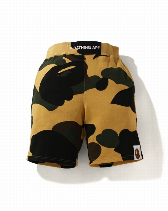 Khaki Bape Giant 1st Camo Wide Fit Men's Shorts | ZA-27096