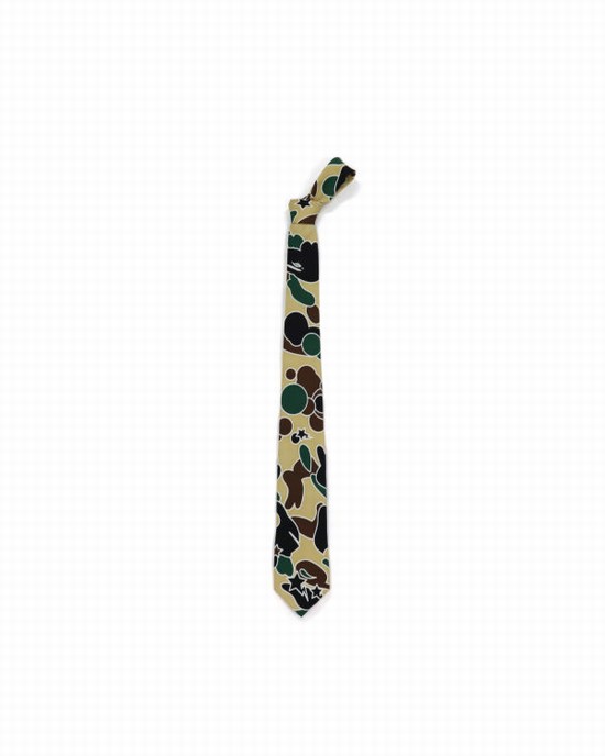 Khaki Bape STA Camo Men's Ties | ZA-10284