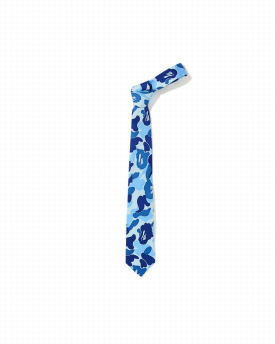 Light Blue Bape ABC Men's Ties | ZA-76342