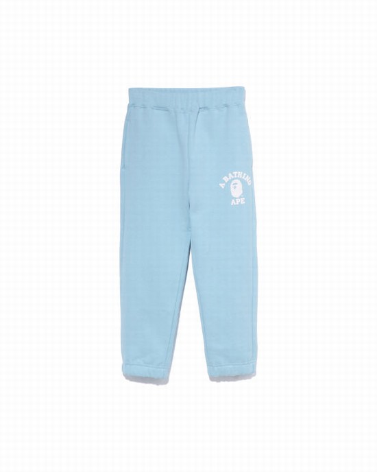 Light Blue Bape College Kids' Sweatpants | ZA-96078