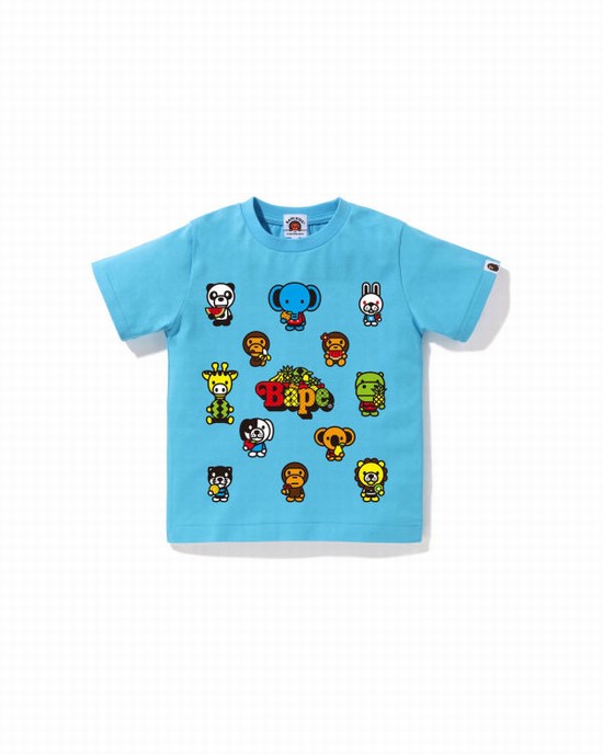 Light Blue Bape Milo Mixed Fruit #1 Kids' T Shirts | ZA-59237