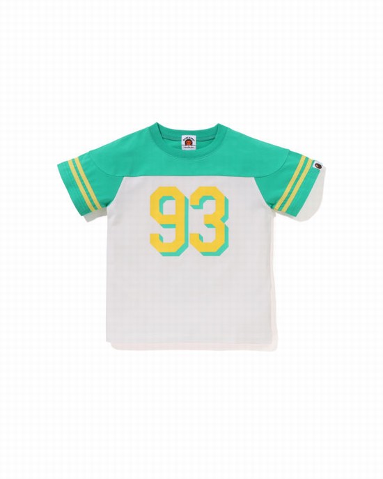 Light Green Bape Football Kids' T Shirts | ZA-68571